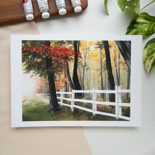 "Dreamy Autumn Forest" A4 Fine Art Print