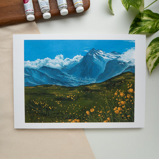 "Swiss Mountains" A4 Fine Art Print