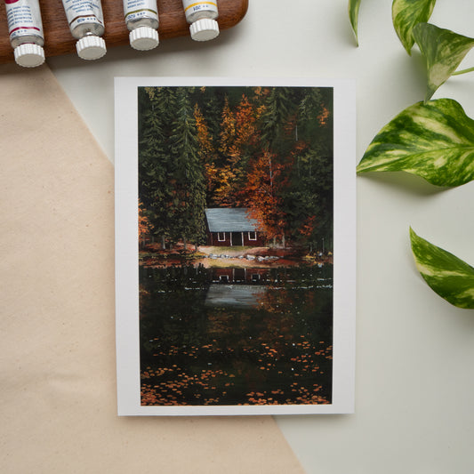 "Autumn Cabin" A5 Fine Art Print