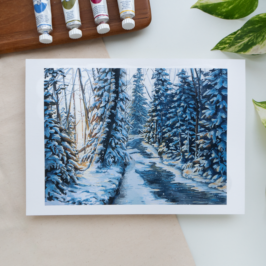 "Snowy Forest" A4 Fine Art Print