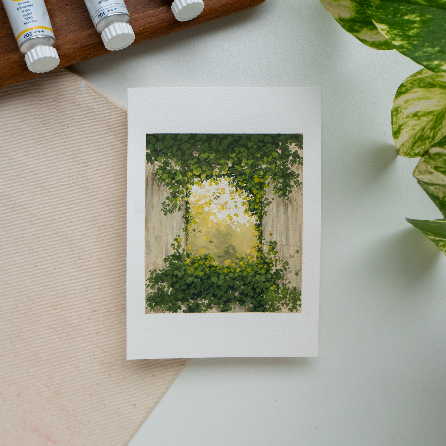 ORIGINAL PAINTING "Ruins" 27/30 April Challenge