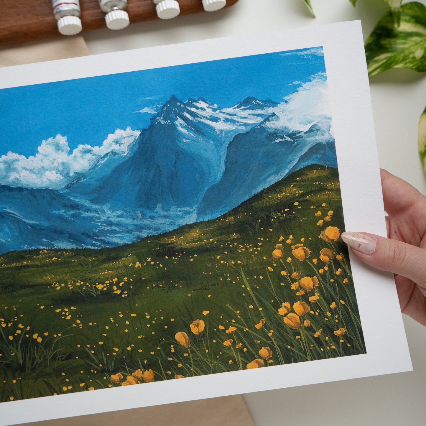 "Swiss Mountains" A4 Fine Art Print