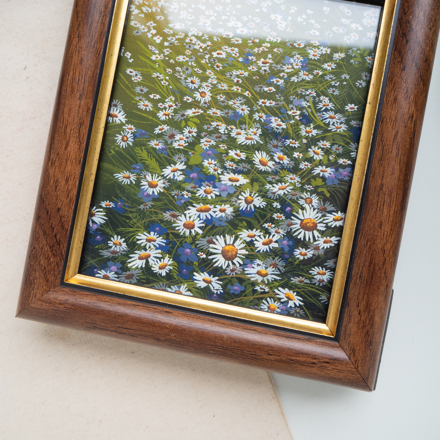 FRAMED ORIGINAL PAINTING "Wild Daisies I"