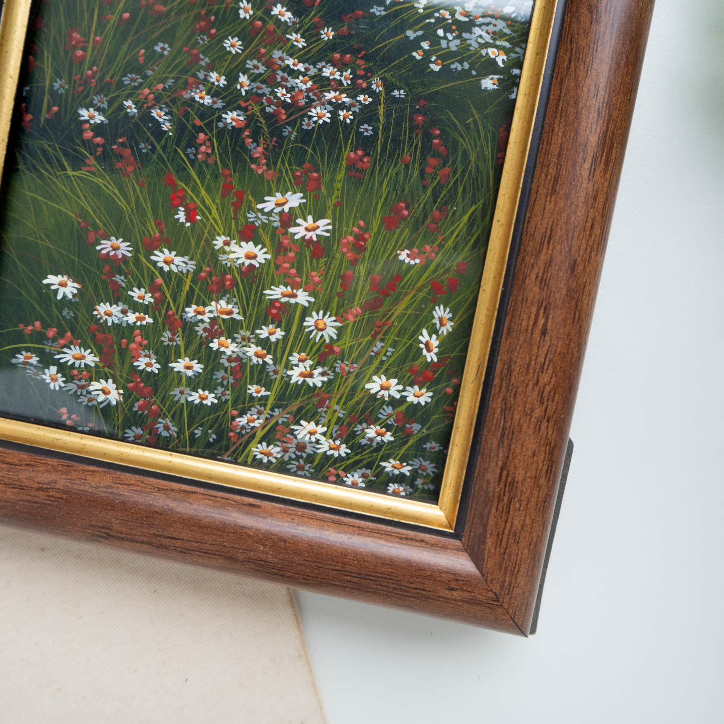 FRAMED ORIGINAL PAINTING "Wild Daisies II"