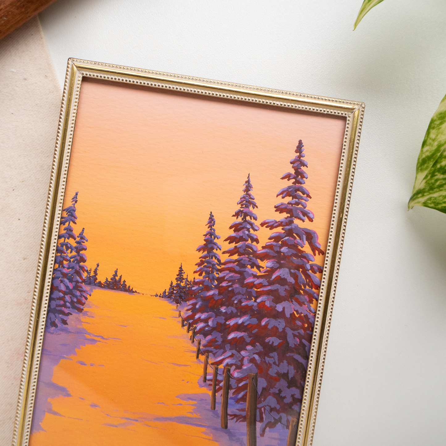 FRAMED ORIGINAL PAINTING "The Magic Of Winter"