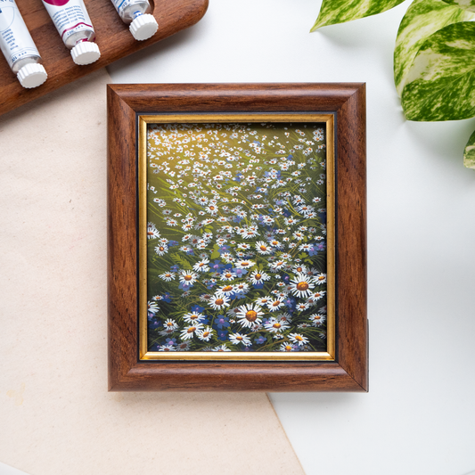 FRAMED ORIGINAL PAINTING "Wild Daisies I"