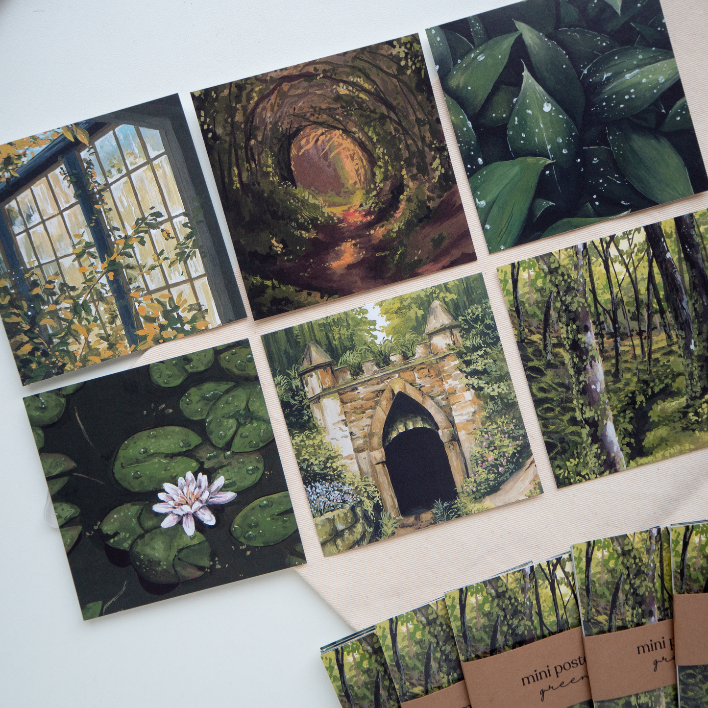 "Greenery" Mini Postcard Set