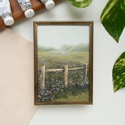 FRAMED ORIGINAL PAINTING "Quiet Morning Of Spring"