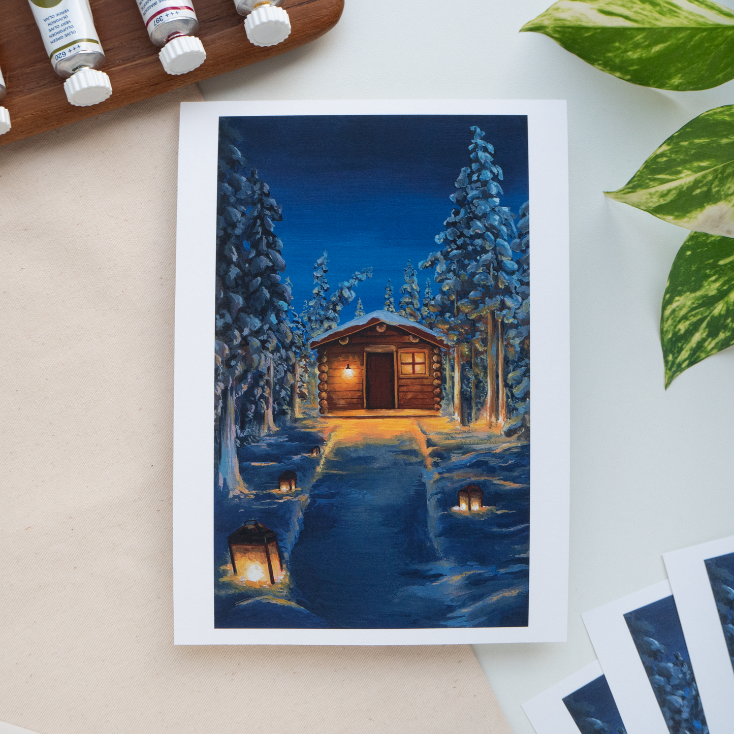 "Cozy Winter Night" A5 Fine Art Print