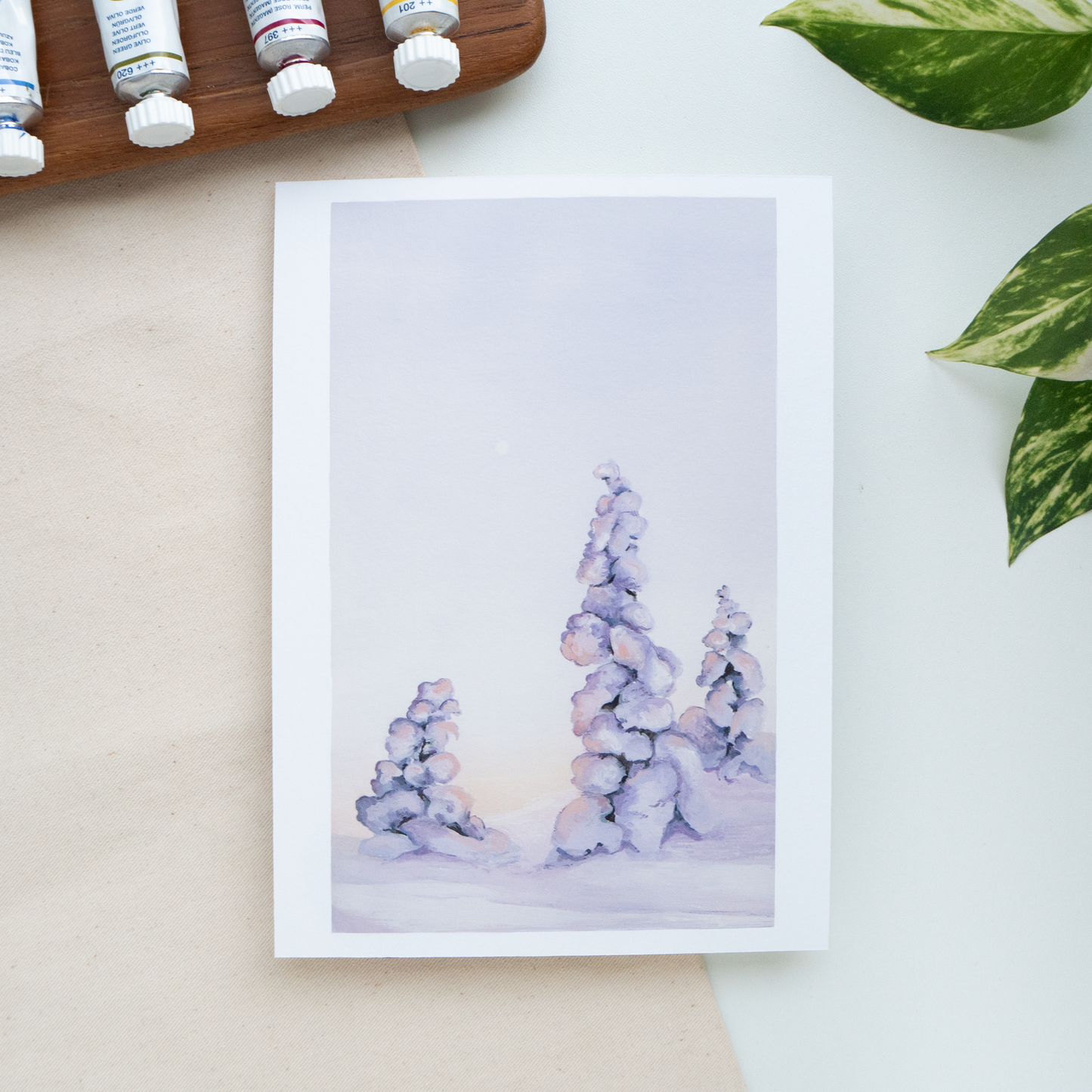 "Frosted Trees" A5 Fine Art Print