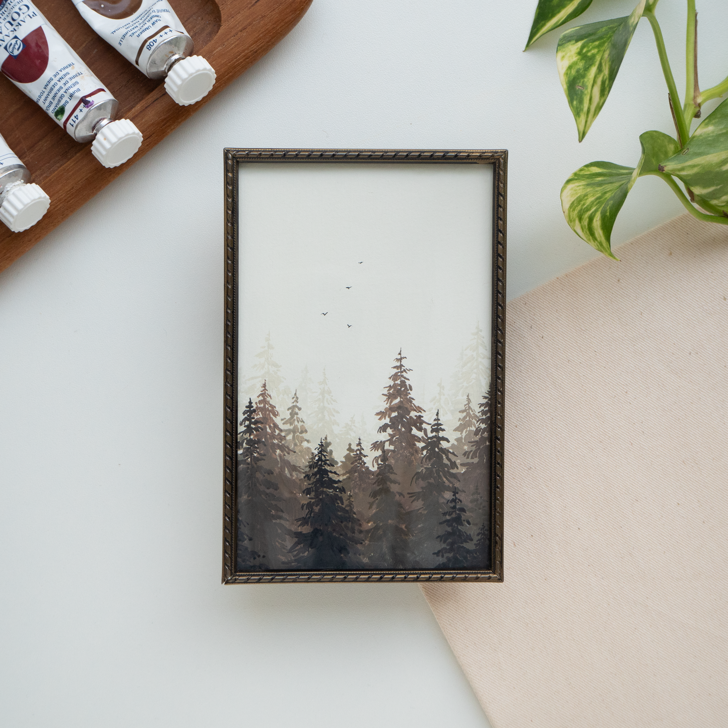 FRAMED ORIGINAL PAINTING "Dreamy Forest" 1/2