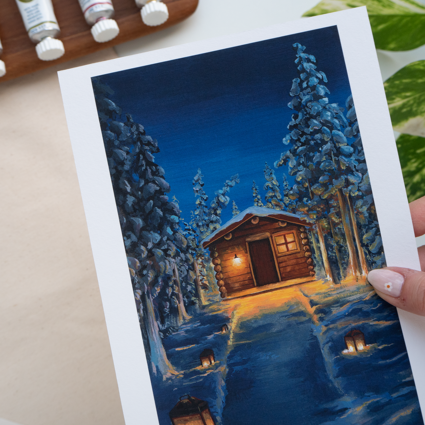 "Cozy Winter Night" A5 Fine Art Print