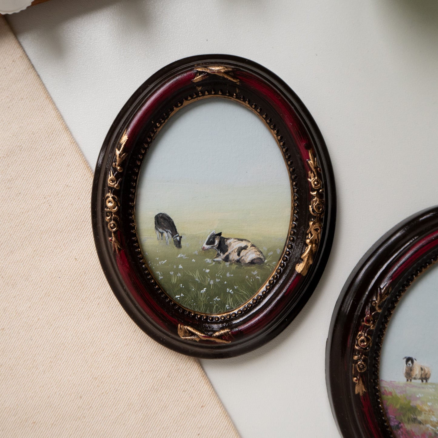 FRAMED ORIGINAL PAINTING - Set Of Two "Countryside Dreams"