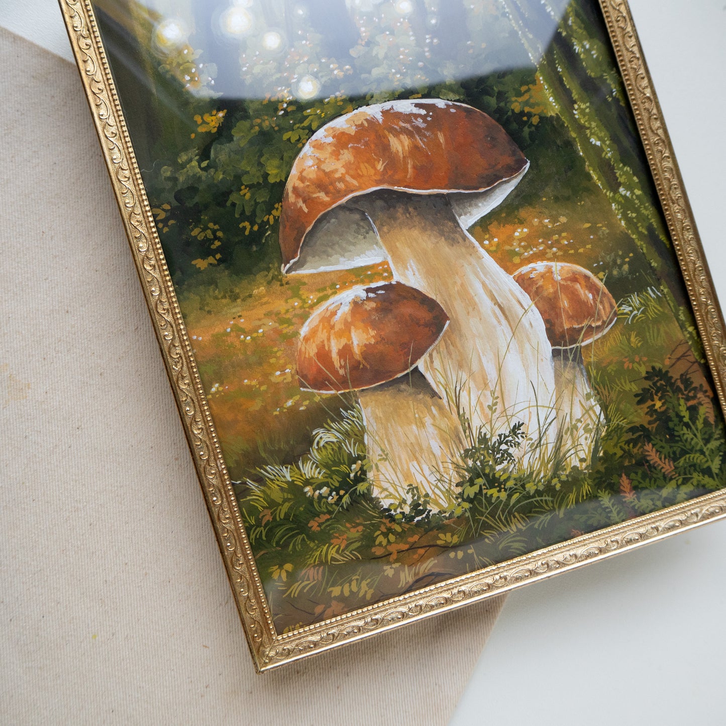 FRAMED ORIGINAL PAINTING "Forest Walk Treasures"