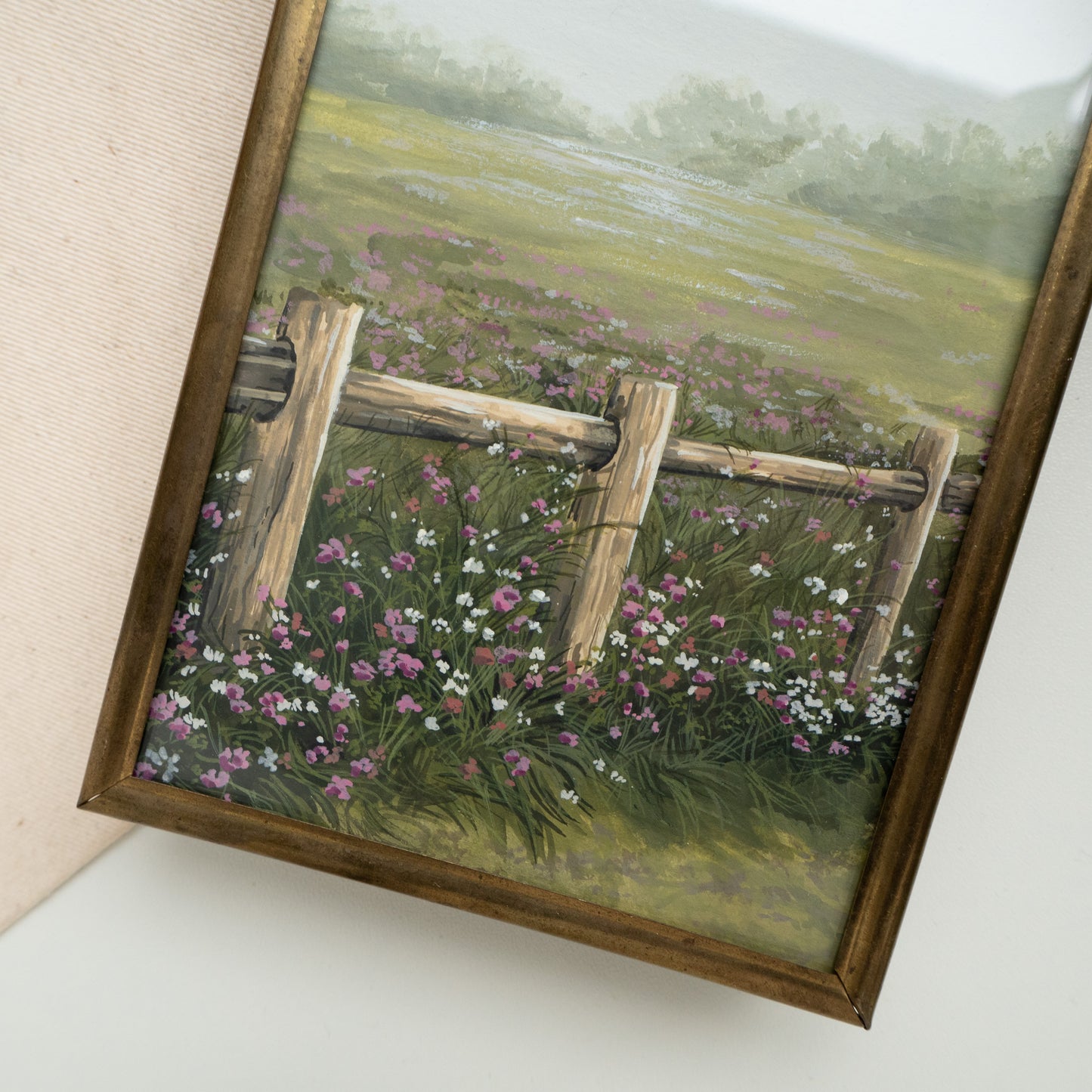 FRAMED ORIGINAL PAINTING "Quiet Morning Of Spring"