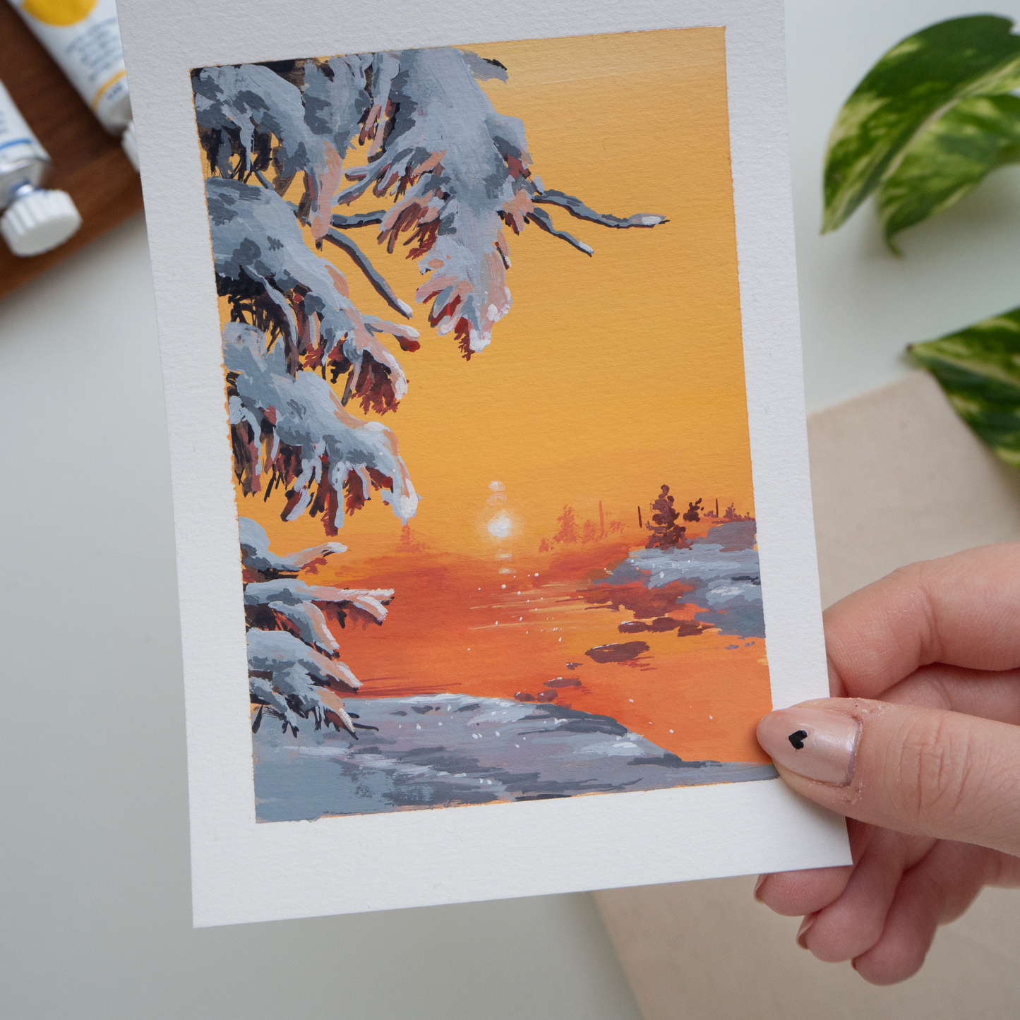 ORIGINAL PAINTING "Golden Winter's Day"