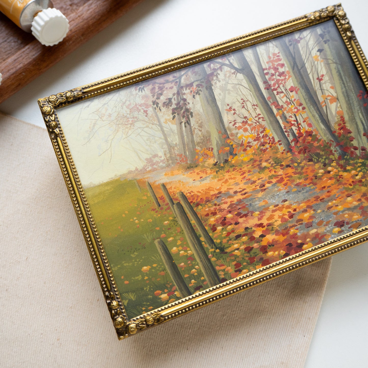 FRAMED ORIGINAL PAINTING "The Haunting Beauty Of Fall"