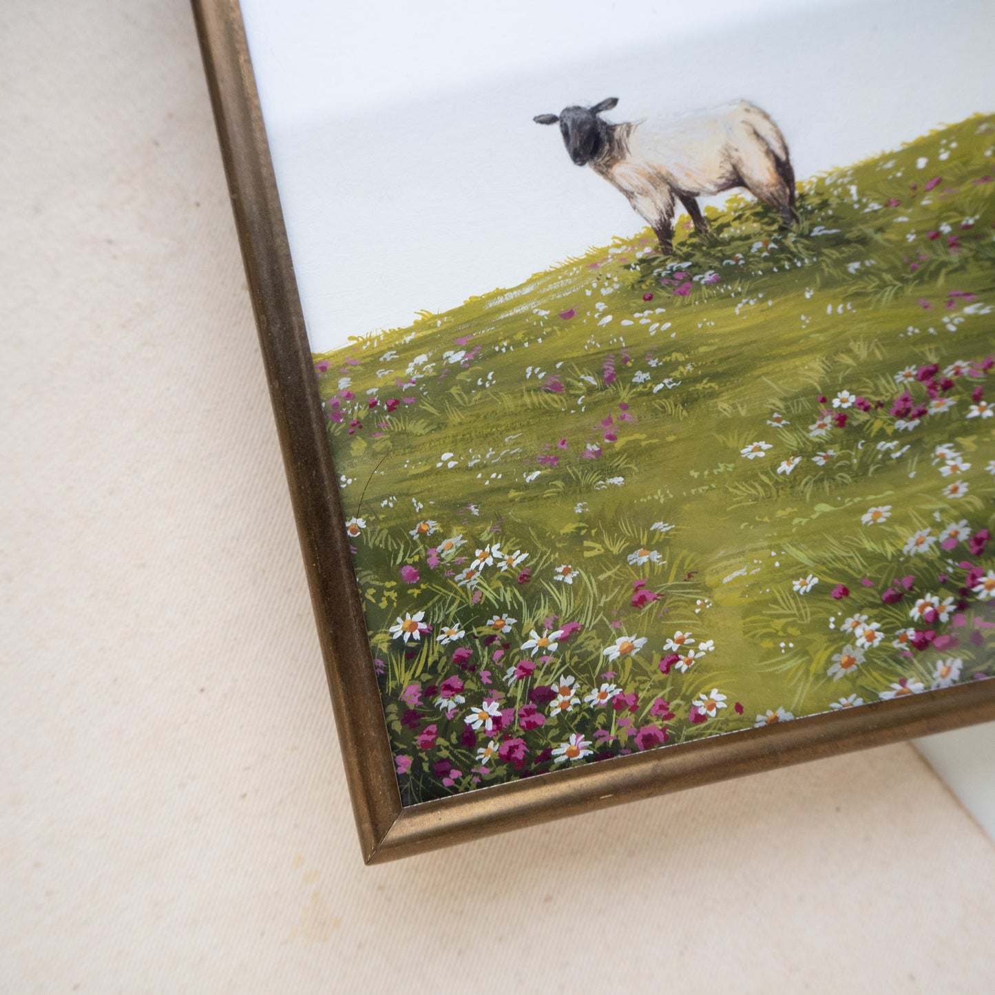 FRAMED ORIGINAL PAINTING "Windy Meadow"