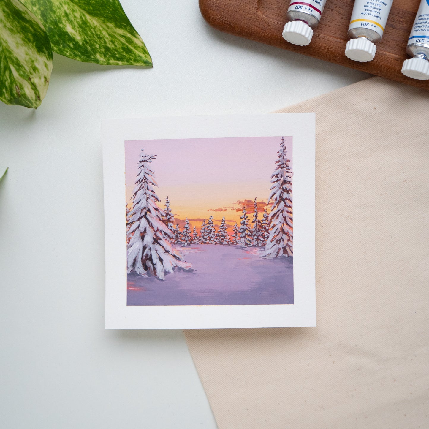 ORIGINAL PAINTING "Winter Sunset"