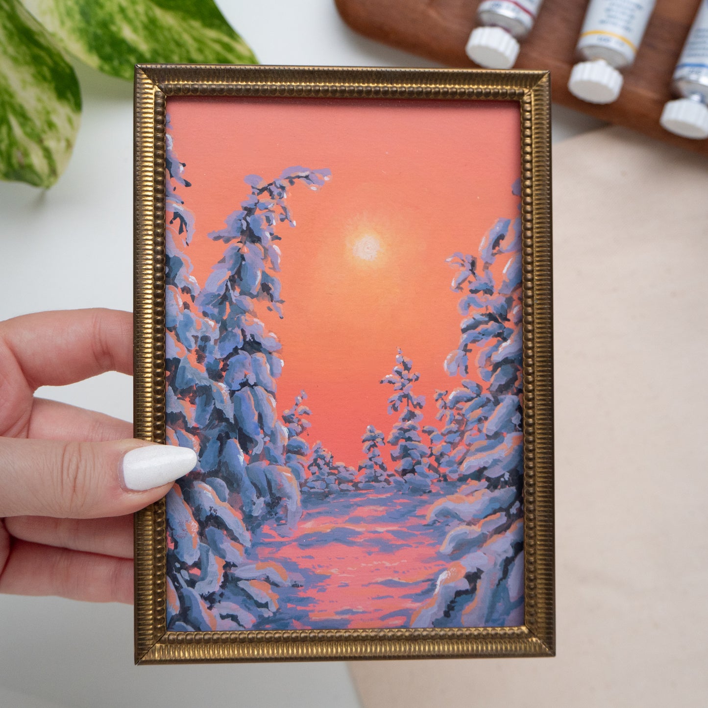 FRAMED ORIGINAL PAINTING "Winter Wonderland" 3/5