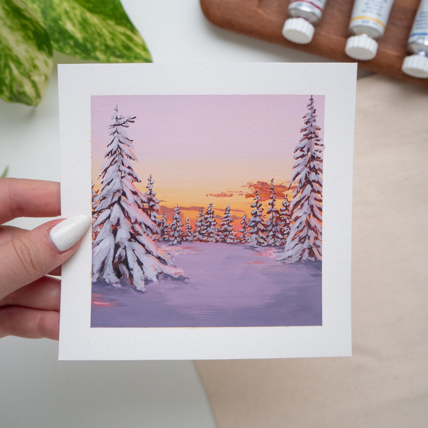 ORIGINAL PAINTING "Winter Sunset"