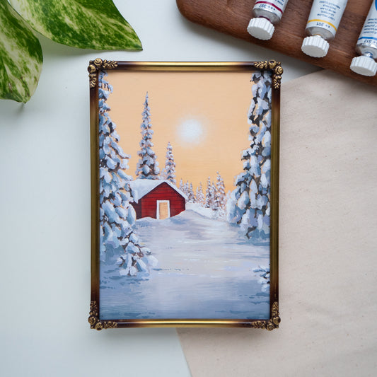 FRAMED ORIGINAL PAINTING "Winter Wonderland" 5/5