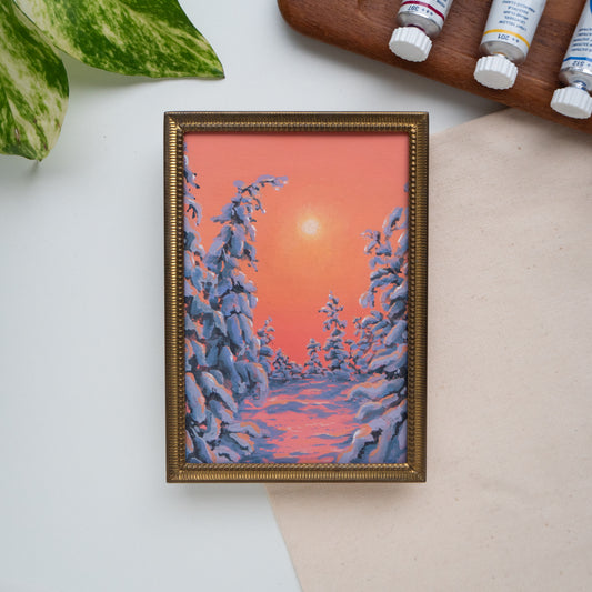 FRAMED ORIGINAL PAINTING "Winter Wonderland" 3/5