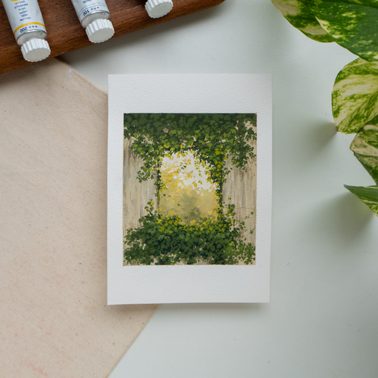 ORIGINAL PAINTING "Ruins" 27/30 April Challenge