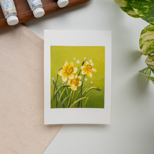 ORIGINAL PAINTING "Yellow" 8/30 April Challenge